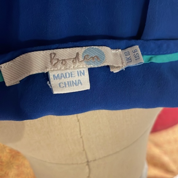 Boden royal blue smocked sleeveless top - Picture 5 of 5